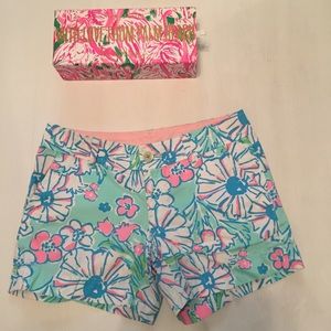 Callahan Blue Floral Shorts Size 2